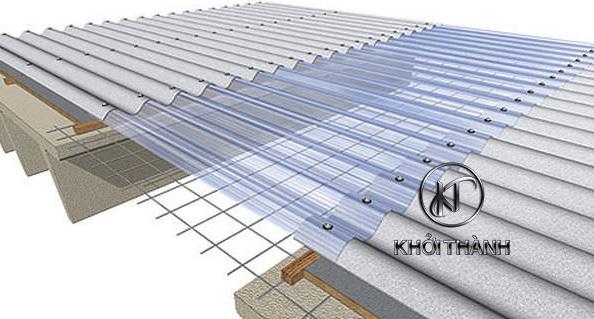 Mái che sân thượng bằng nhựa Polycarbonate - Tôn Nhựa Khởi Thành